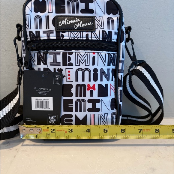 Disney Minnie Mouse Black and White Crossbody Bag - Picture 6 of 7